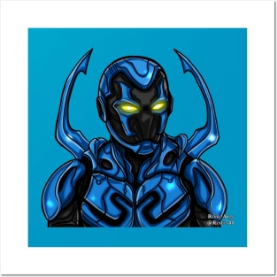 Blue Beetle Superhero Posters and Art